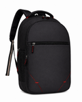 Black Laptop Backpack with Red Accents
